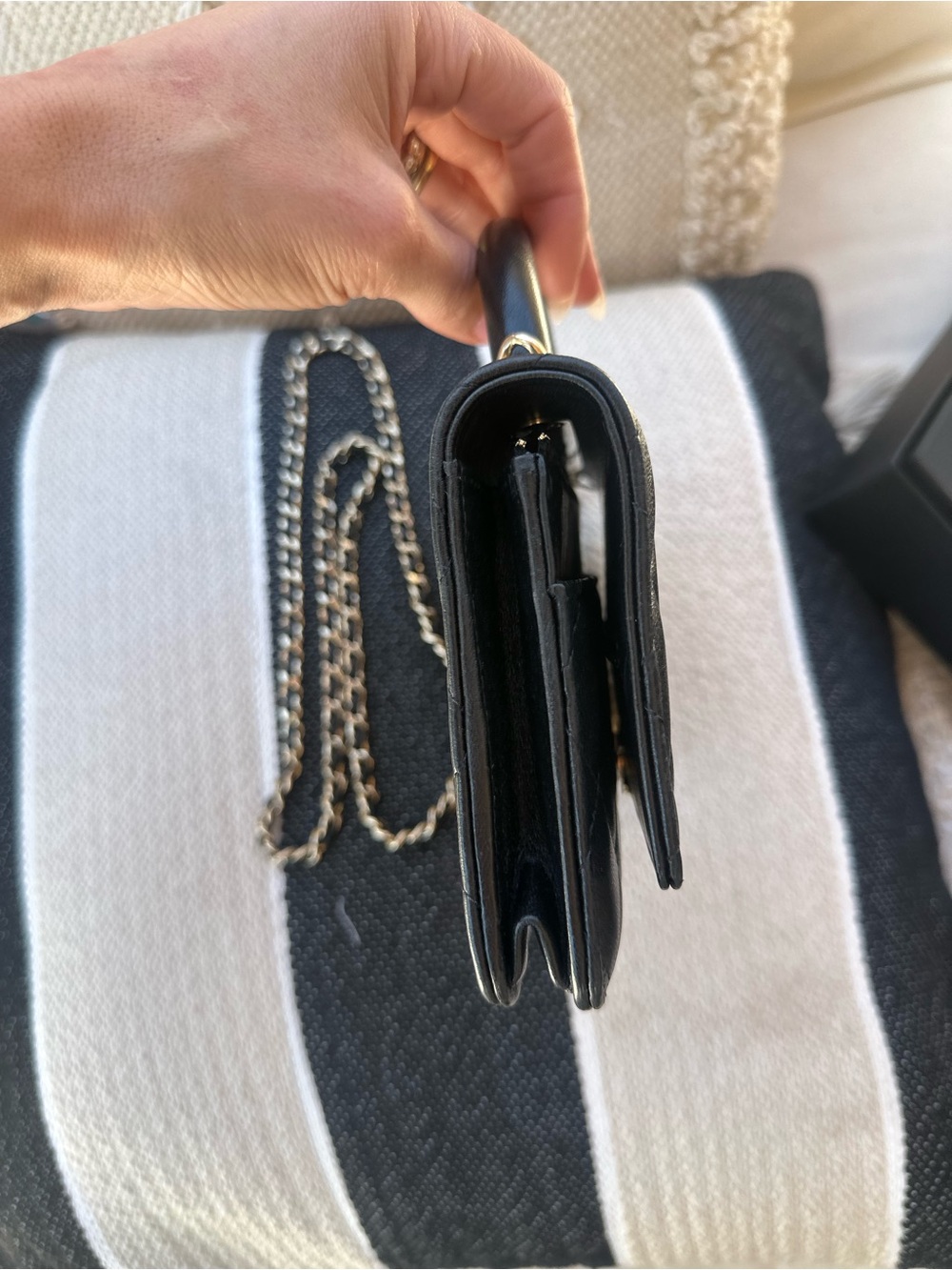 Chanel Wallet On Chain with Handle Lambskin & Gold Black - Picture 13 of 16